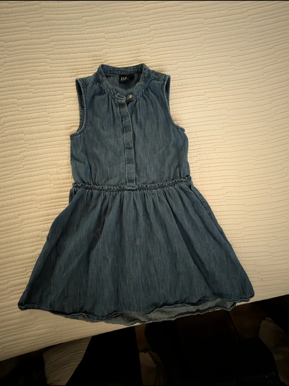 GAP Denim Girls Blue Sleeveless Light Denim Dress